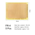 thumbnail image 2 of Unique Bargains 7x9cm Single Sided Universal Printed Circuit Board Coppered Yellow 5pcs, 2 of 3