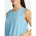 thumbnail image 4 of Time and Tru Women's Sleeveless Bubble Hem Top, Sizes XS-XXXL, 4 of 5