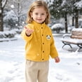 thumbnail image 4 of Mlzmgr Girls Clothes Fall Winter Warm Jackets Button down Stand Collar Fleece Thick Thermal Cute Tops for Toddler Kids（12-18 Months,Yellow), 4 of 9
