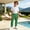 Green, variant on Liyamei Boys Casual Pants, Kids Straight Leg Trousers, Drawstring Elastic Waist Soft Blend Flat Front Size 4-14