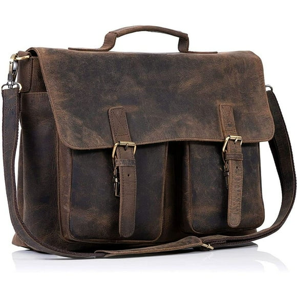 KomalC Sacoche en Cuir de 16 Pouces pour Ordinateur Portable, Sacs Messagers pour Hommes et Femmes, Meilleur Sac Cartable de Bureau