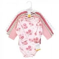 thumbnail image 2 of Hudson Baby Infant Girl Cotton Long-Sleeve Bodysuits, Blush Rose Leopard 5-Pack, 6-9 Months, 2 of 7