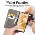 thumbnail image 4 of Allytech PU Leather Case for Google Pixel 6 2021 Wallet Cover with Kickstand, Folio Flip Wristlet Shockproof ID Credit Card Slots Holder Magnetic Snap Emboosed Case for Pixel 6 5G 6.4", Gray, 4 of 5