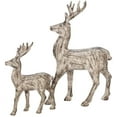 thumbnail image 3 of Kurt Adler Artificial Bark Standing White Deer Tabletop Décor, Set of 2, 3 of 6