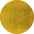 thumbnail image 1 of Ahgly Company Indoor Round Oriental Yellow Industrial Area Rugs, 7' Round, 1 of 4