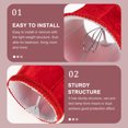 thumbnail image 4 of Miangastore Hollow Lampshade Hanging Lampshade Red Iron Easy Installation 1Set, 4 of 9