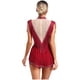thumbnail image 5 of Traje de leotardo de danza lírica de Ballet con diamantes de imitación brillantes para mujer, mono leotardo con falda y borlas de malla transparente para patinaje artístico, 5 of 5