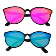 2 Pairs Polarized Kids Sunglasses Shades UV400 Glasses Eyewear Blue+Red