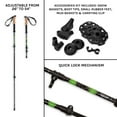 thumbnail image 4 of Cascade Mountain Tech Aircraft-Grade Aluminum Quick Lock Trekking Poles with Cork Grip - Green, 4 of 5