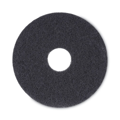 Stripping Floor Pads, 15" Diameter, Black, 5/carton | Bundle of 2 Cartons