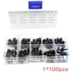 thumbnail image 3 of Whataatahia 10 Valor 100 Unids/set Micro Interruptor de Botón Táctil Kit de Caja Surtida Momentánea de Plástico Negro 50mA 12VDC, 3 of 5