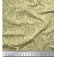 thumbnail image 1 of Soimoi Crepe Silk Fabric Leaves Shirting Print Fabric by The Yard 42 Inch Wide, 1 of 1