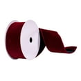thumbnail image 1 of Vickerman 2.5" x 10 yd Burgundy Fur Felt Ribbon, 1 of 2