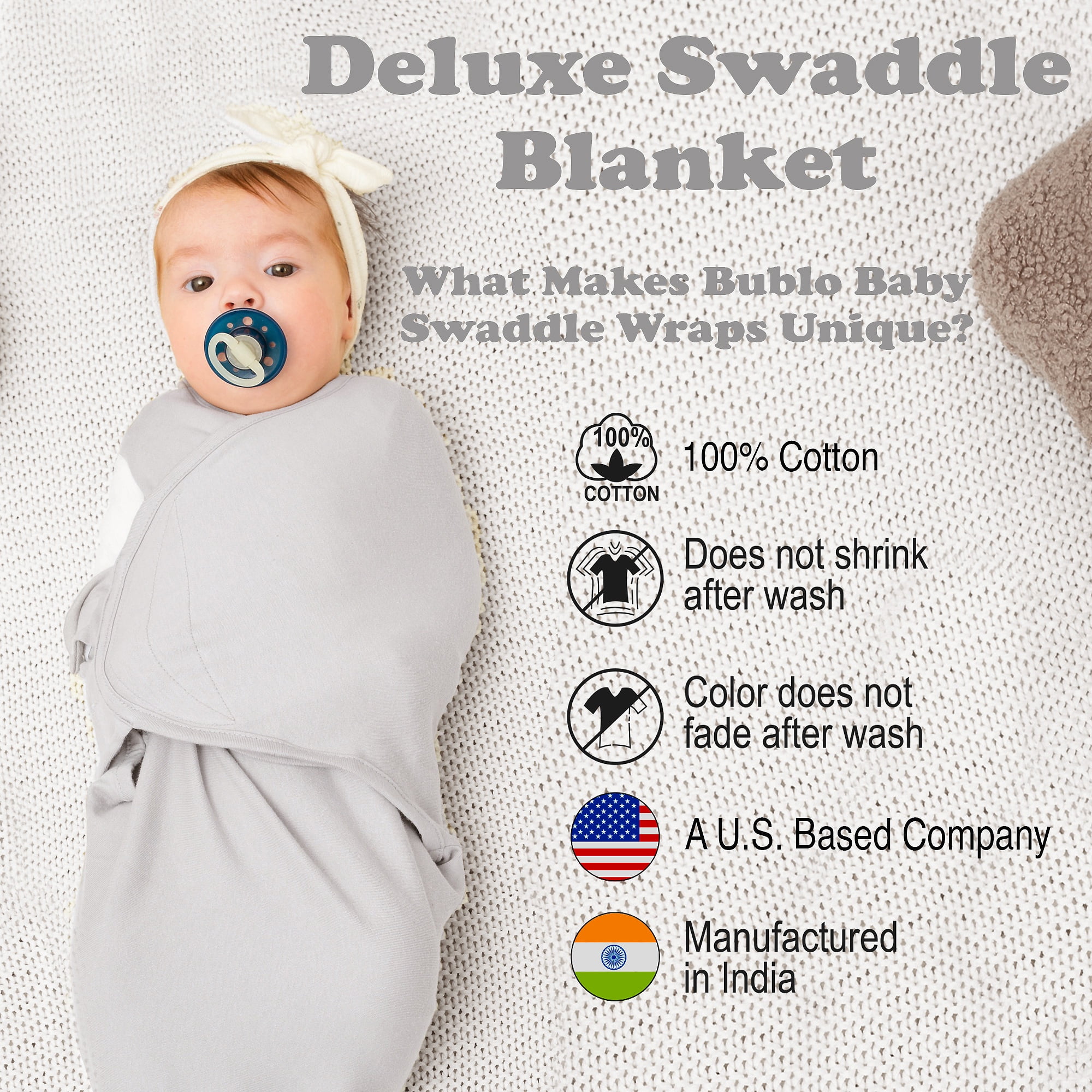 Baby Swaddles for Newborns - 3 Pack Baby Swaddles for 3-6 Months - Baby Swaddle Sleep Sack