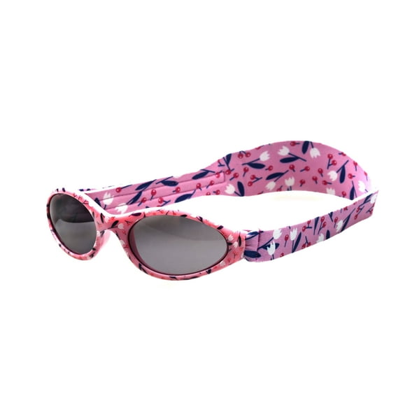 Toddler Wrap Around Sunglasses - Bubzee Polarized Wrap Around - Kids 3  - Petite Cherry Floral