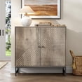 thumbnail image 7 of FANRAL 31.5" Wide Sideboard Buffet with Doors,Adjustable Shelf,Modern Minimalist Storage Console for Living Room Kitchen Dining Room,Gray Storage Cabinet, 7 of 7