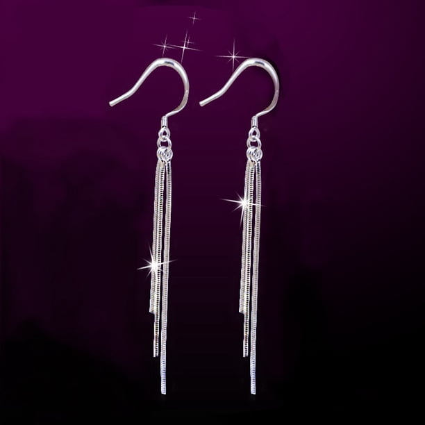 Pendientes para mujer, regalos para mujer, pendientes elegantes con borlas largas, pendientes colgantes de moda, pendientes estilo pendientes