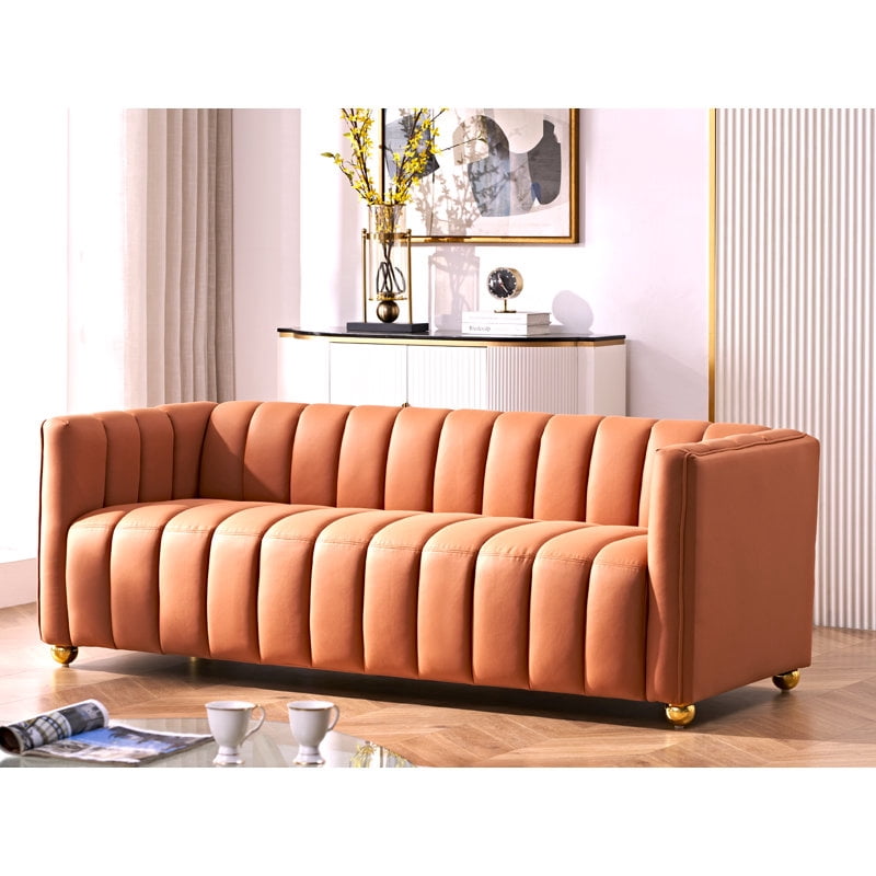 US Pride Upholstered Solid Wood Frame 82.7" Art Deco Sofa&nbsp;