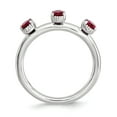 thumbnail image 2 of Sterling Silver Stackable Expressions Created Ruby Three Stone Ring - Size 7, 2 of 3