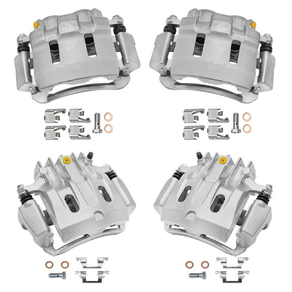 Detroit Axle - Front & Rear Brake Calipers w/Bracket Replacement for Ford F-250 Super Duty
