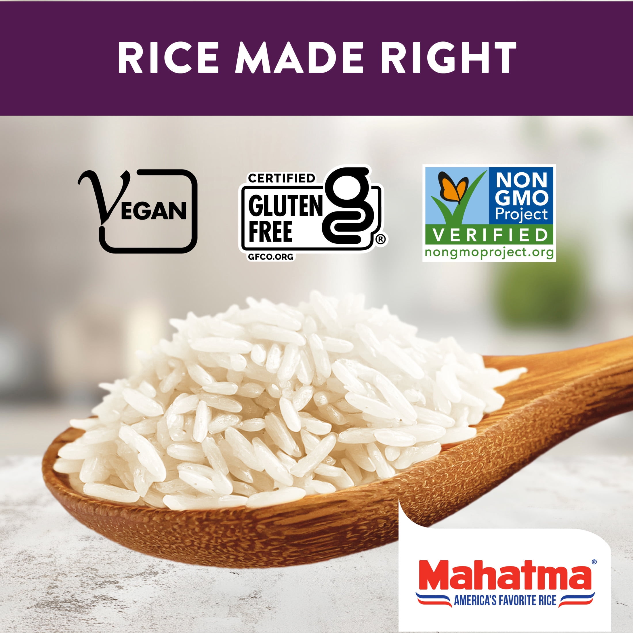 Mahatma Ready to Serve Long Grain White Rice, Moist & Fluffy Precooked Rice, 8.8 oz Pouch