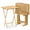 Natural, variant on PJ Wood Folding TV Tray Tables with Storage Rack, Espresso, 5 Piece Set