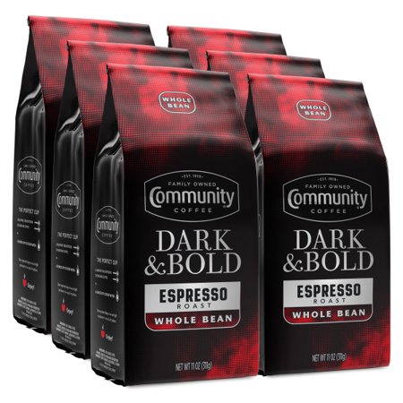 (6 Pack) Community® Coffee Dark and Bold Espresso Roast 11 oz Whole Bean Coffee
