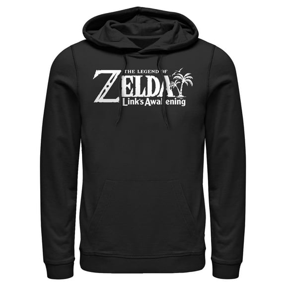 Men's Nintendo Legend of Zelda Link's Awakening Classic Logo  Pull Over Hoodie Black X Large