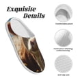 thumbnail image 5 of Lsque Prairie Flower Cow Pattern Womens Comfort Cotton on Scuff With Memory Foam and Anti-skid Sole Slipper-46/47, 5 of 7