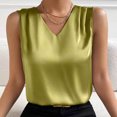 thumbnail image 2 of Beach Vacation Clothes for Women Build Bra Camisole And Striped Tops for Women Pajama Top Blank Top Cropped Camisole Compression V Neck Bling Tops Long Length Cardigan Green XL, 2 of 6