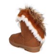 thumbnail image 3 of Bumper EC80 Women Suede Round Toe Folded Fox Fur Winter Boot - Brown (Size: 8.5), 3 of 5
