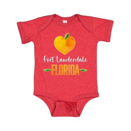 

Inktastic Fort Lauderdale Florida Orange in Heart Gift Baby Boy or Baby Girl Bodysuit