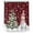 Red Black, variant on Xipuska Pink Christmas Shower Curtain - Water Repellent Fabric Shower Curtains Washable, Winter Snowman Xmas Pine Tree Snowy Decorative Polyester Cloth Bathroom Curtains Modern Bath Decor 72"x72"