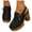 Black, variant on Womens Chunky Heels Mules Closed Toe Slingback Platform Clogs Sandals Comfortable Casual Pumps Slides Shoes with Strap Brown 8.5