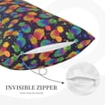 thumbnail image 5 of Naloa Colorful Pineapples1 Pillowcase, Throw Pillowcase, Wrinkle-Free, Stain-Resistant with Hidden Zipper for Bedroom Sofa - 20"x30", 5 of 9