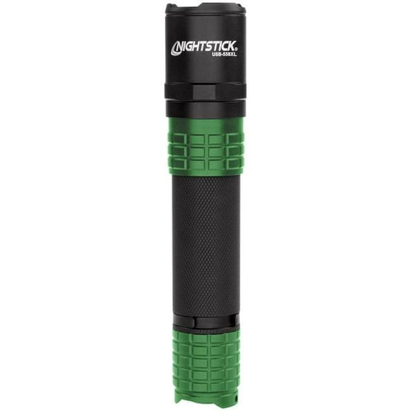 Bayco BAYUSB-558XL-G Green USB Rechargeable Tactical Flashlight with Holster