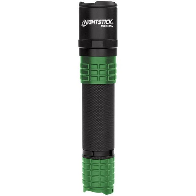 Bayco BAYUSB-558XL-G Green USB Rechargeable Tactical Flashlight with Holster