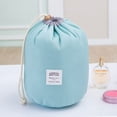 thumbnail image 5 of Cosmetic Bags Women Makeup Bags Drawstring Bucket Toiletry Bag Bathroom Storage Carry Cases Waterproof Make up Pouch Foldable Travel Cosmetic Organizer, 5 of 5