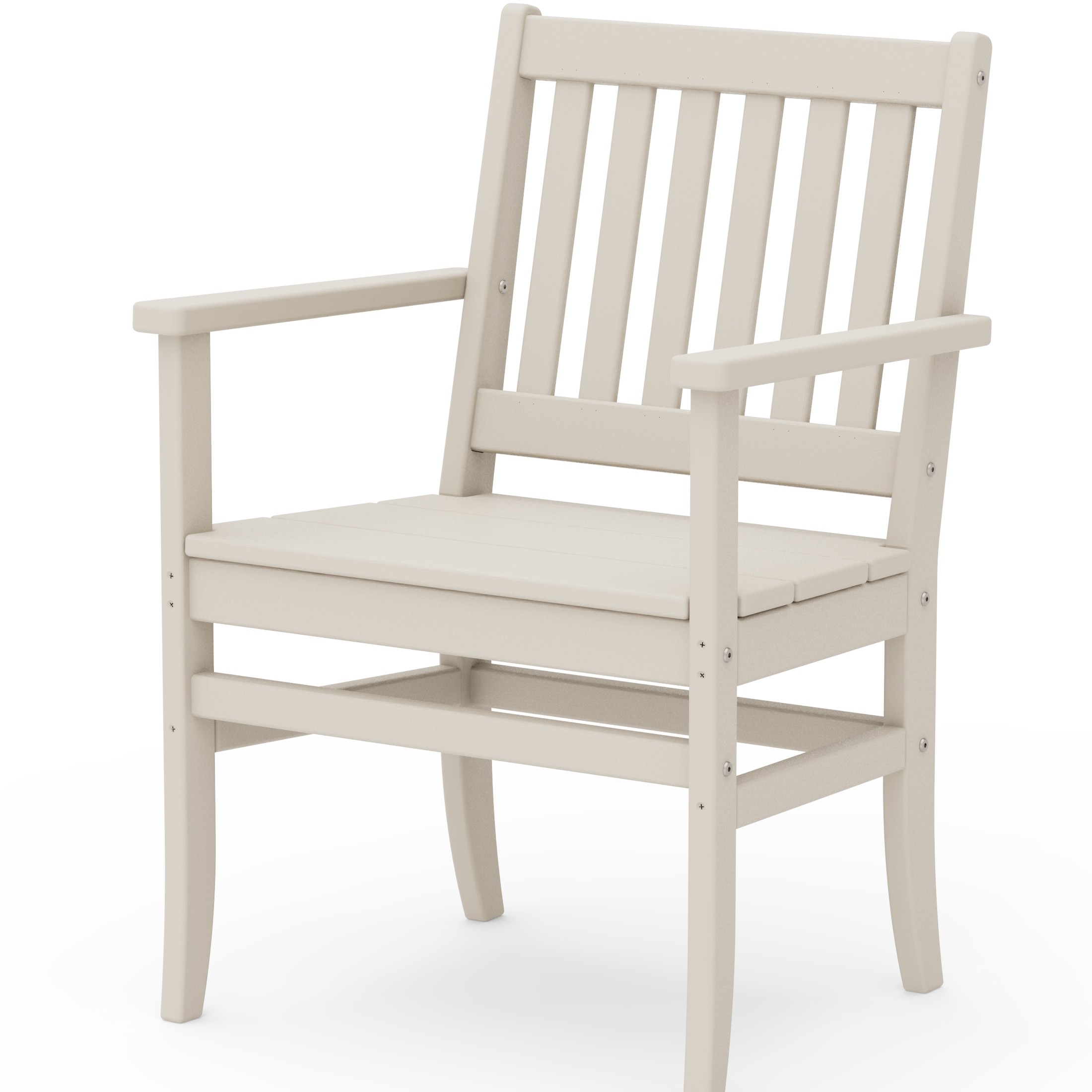 Better Homes & Gardens by POLYWOOD Southlake Outdoor Dining Arm Chair (2 Chairs), All-Weather HDPE, Patio Seat, Sand