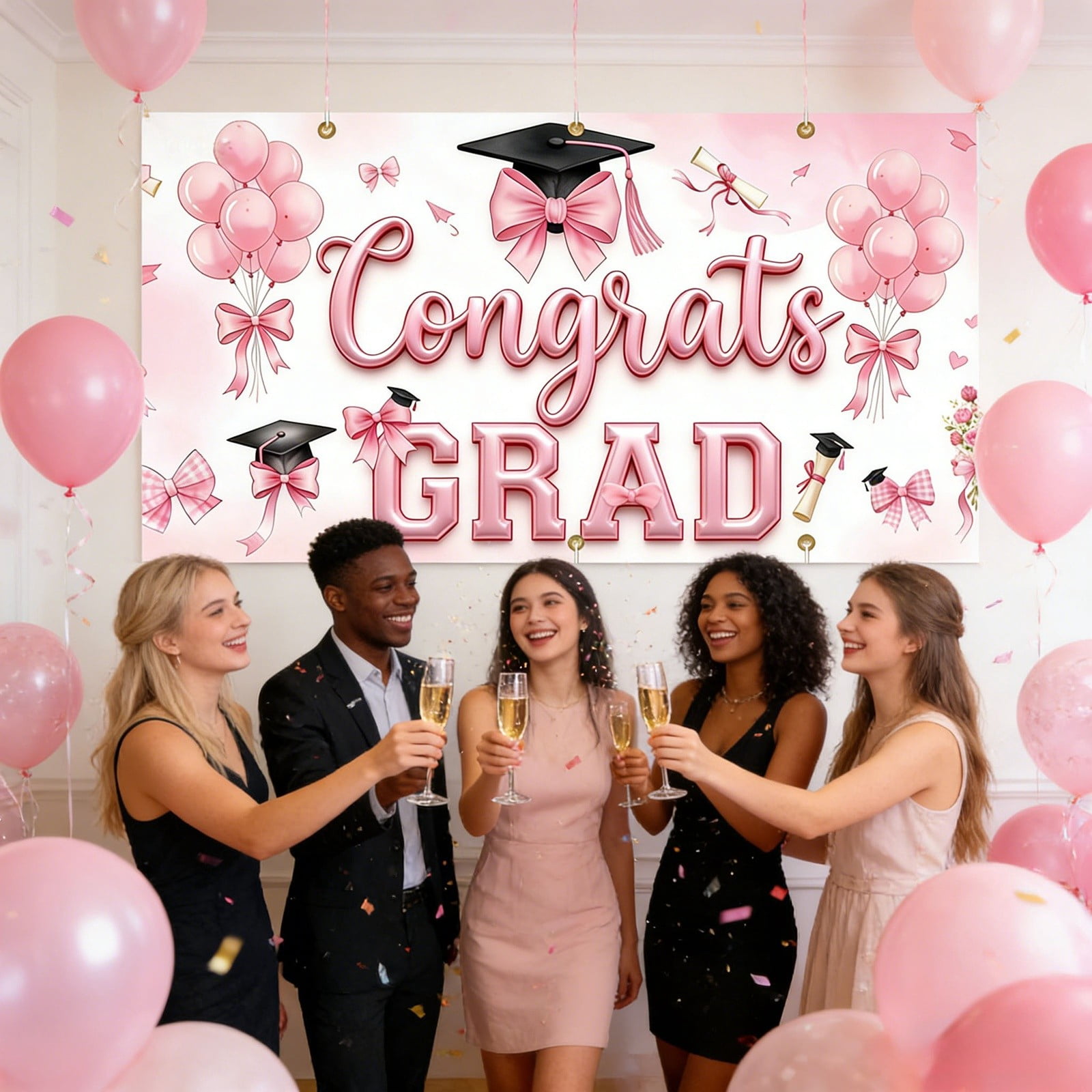 Win s Way Class Of 2026 Graduation Banner Congrats Grad Double Outdoor Indoor Party Decoration