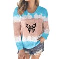 thumbnail image 2 of Blusa casual de manga larga con cuello redondo para mujer Tops estampados de Halloween Fridja  fjkfkj749, 2 of 4