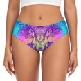 thumbnail image 1 of Balery Elephant in Tribal Style Ropa Interior de Algodón para Mujer con Dibujo – Braguitas Cómodas y Elásticas, Estilo Clásico-XX-Large, 1 of 6