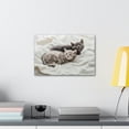 thumbnail image 3 of Cat Couple Cat Troop Print Animal Wall Art Wildlife Canvas Prints Wall Art Ready to Hang Unframed, 3 of 18