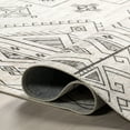 thumbnail image 6 of nuLOOM Malena SpinClean Tribal Bordered Machine Washable Area Rug, 2' 6" x 8', Runner, Malena Light Grey, 6 of 10
