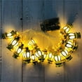 thumbnail image 2 of Xihbxyly Ofertas de almacén en oferta Luces LED Luces intermitentes Cadena de luces Cadena de luces de muñeco de nieve navideño, 2 of 2