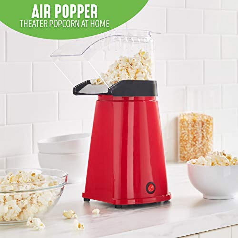 GreenLife Electric Popcorn Maker, Hot Air Popper, Red