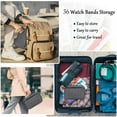 thumbnail image 3 of Bolsa de almacenamiento de correa de reloj inteligente portátil multifuncional de 36 ranuras para Apple Watch, 3 of 7