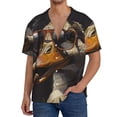 thumbnail image 1 of Fotbe Modern Funny Duck Camisa Estampada de Manga Corta para Hombre, Casual de Verano, Estilo Playero, Sin Arrugas-Large, 1 of 5