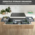 thumbnail image 3 of Xinwanna Jewelry Storage Box Foldable Multi Compartments 3 Tiers with Adjustable Dividers Tool Stationery Storage Organizer Tray Office Office Supplies Crafts Storage Case, Sigle Row, 3 of 13