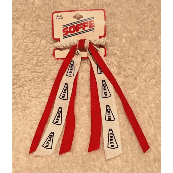 Soffe Cheer Ribbon Scrunch Red